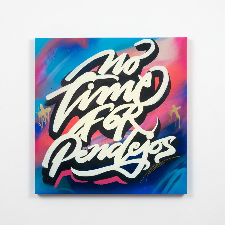 "No time for Pendejos" Canvas
