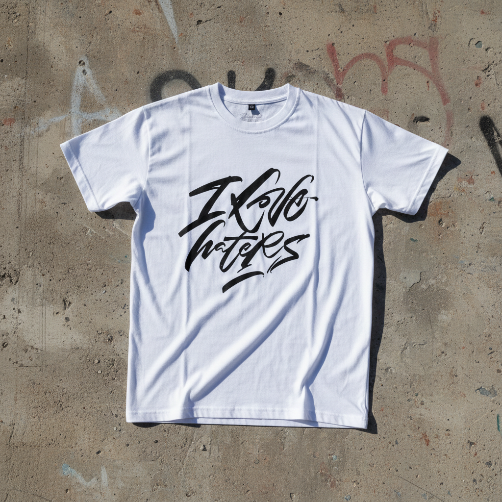 Camiseta oversized I Love Haters - contexto street