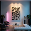 Obra blanca con negro - Estilo Hotel W cuadrado
