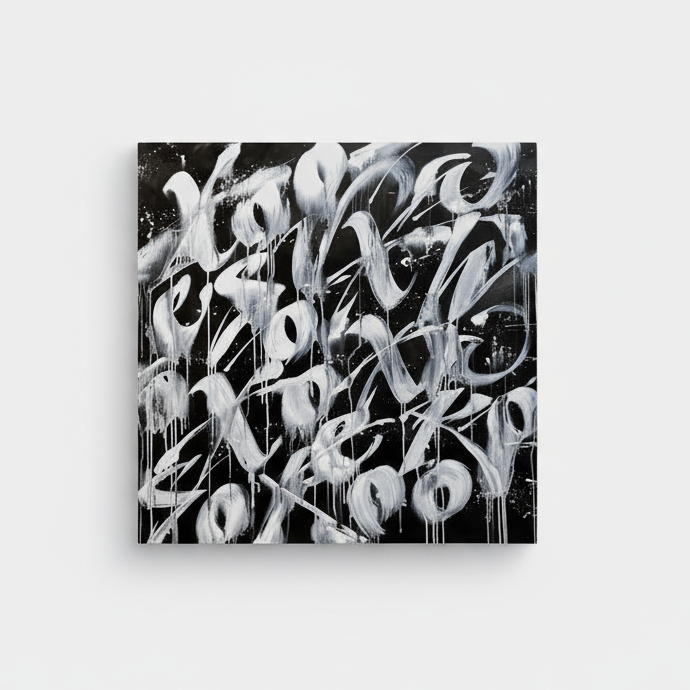 Obra blanco y negro - Fondo blanco