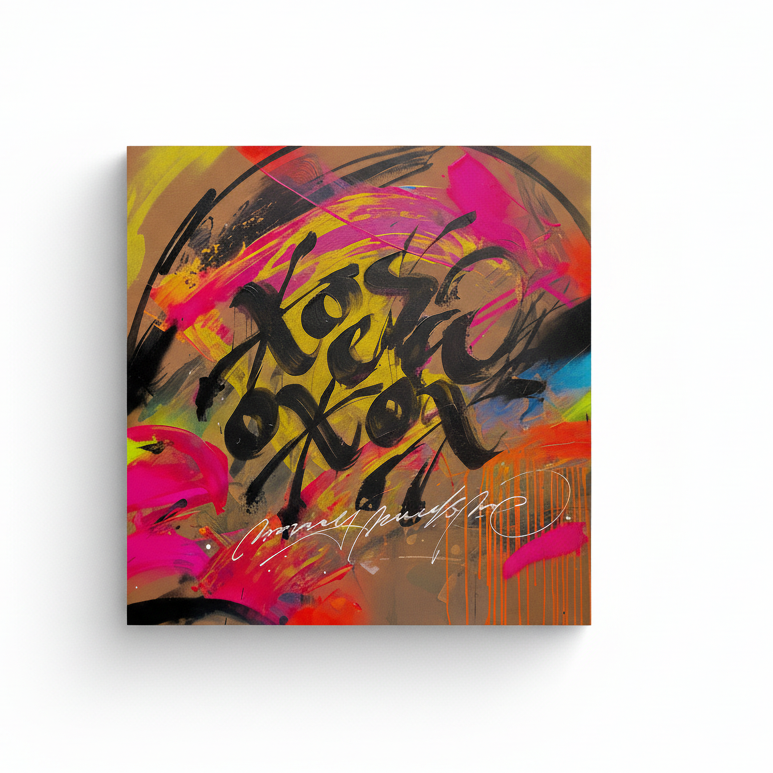 Obra colorida multicolor - Fondo blanco