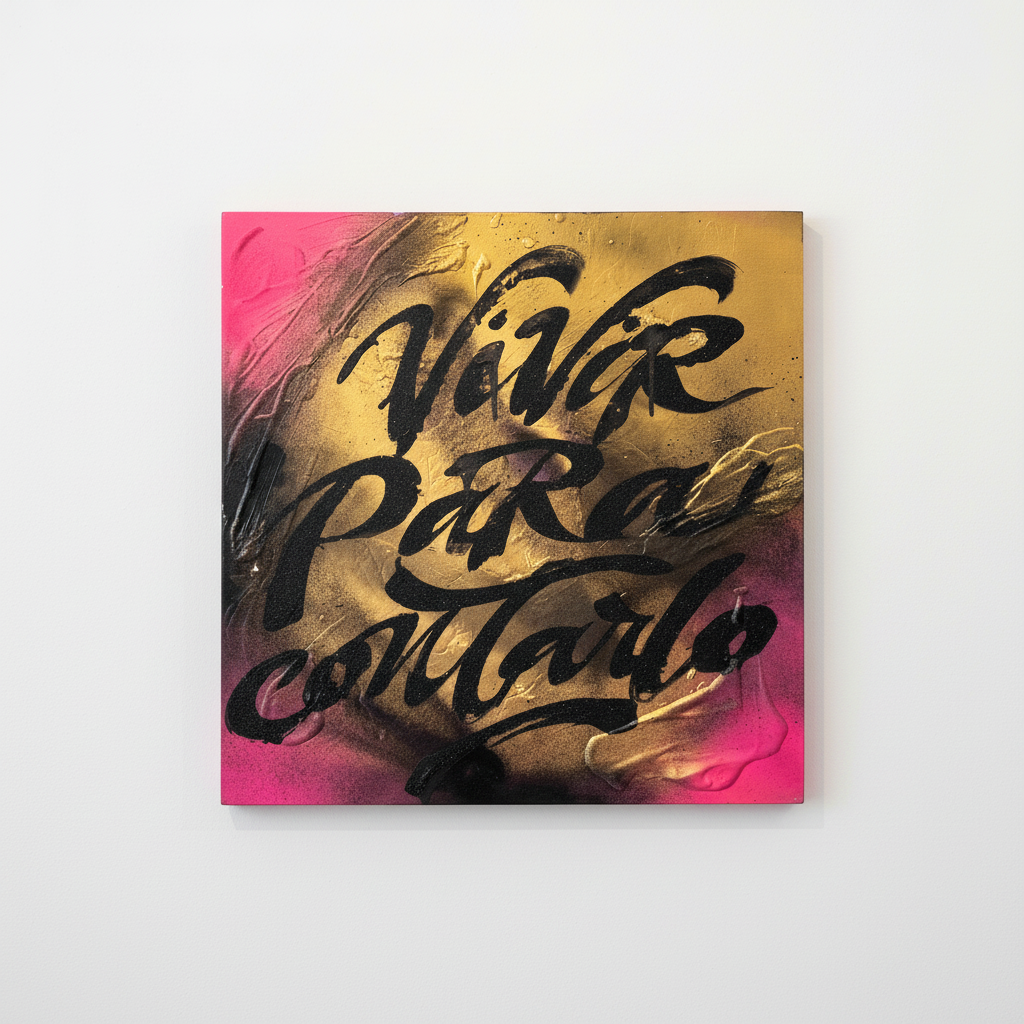 Obra degradado rosa y dorado - Fondo blanco