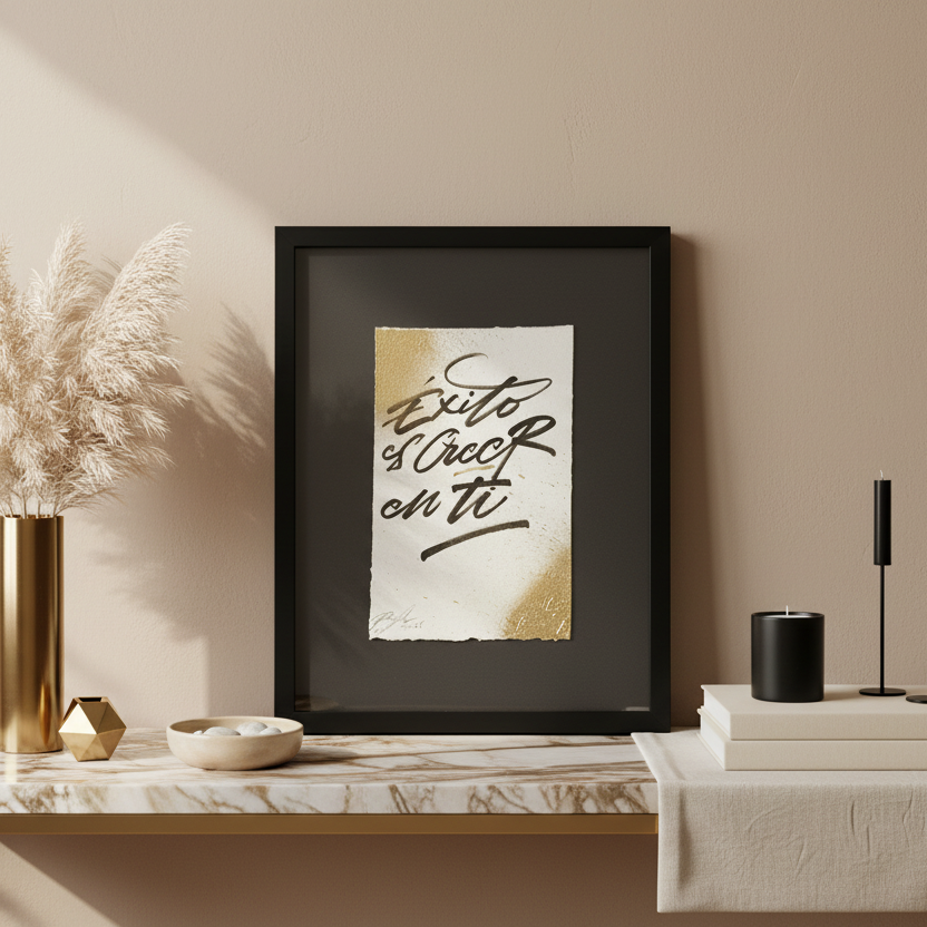 Obra Éxito es Creer en Ti con paleta armónica