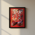 Serie Rojo Inesperado — pared gris 1:1